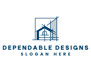 Blueprint Architect Structure logo design