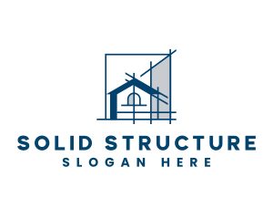 Blueprint Architect Structure logo design