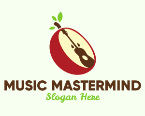 Guitar Apple Fruit logo