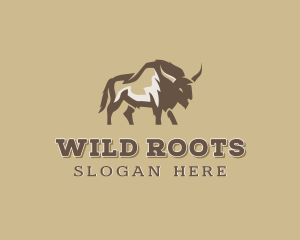 Wild Native Bison logo design