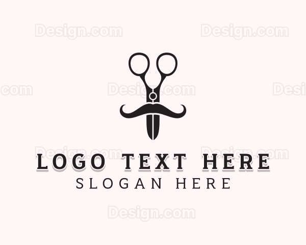 Barber Scissor Grooming Logo