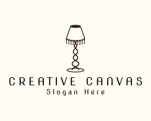 Retro Lamp Lighting logo design