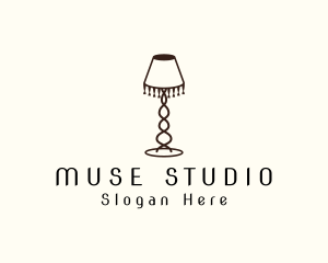 Retro Lamp Lighting logo design