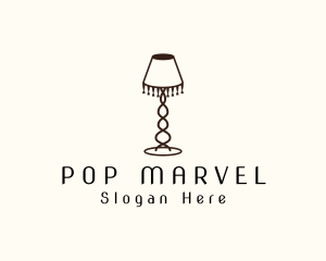 Retro Lamp Lighting logo design