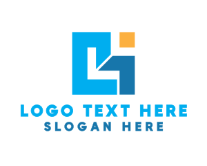 Modern Geometric Construction Letter L logo