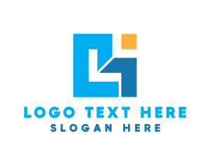 Modern Geometric Construction Letter L logo