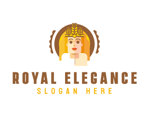 Wheat Queen Woman logo design