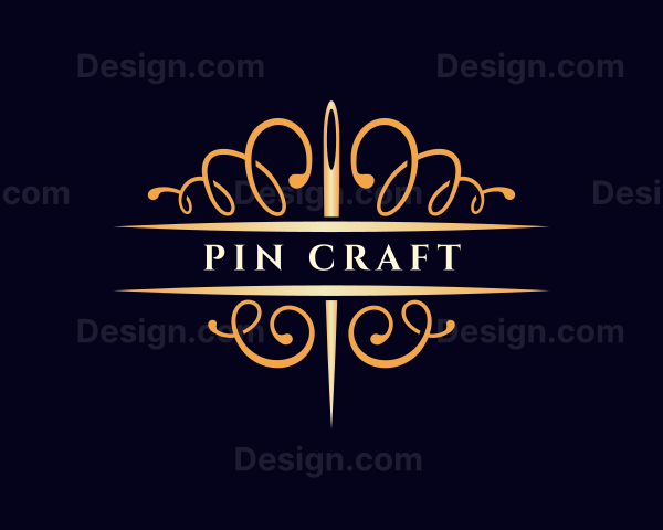 Elegant Needle Sewing Logo