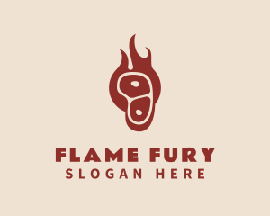 Meat Flame Barbecue logo design