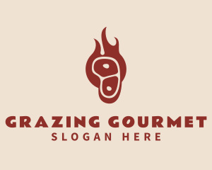 Meat Flame Barbecue logo design