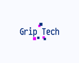 Pixel Tech Retro logo design