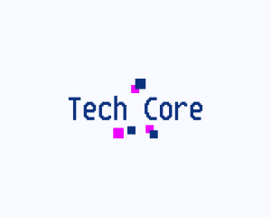 Pixel Tech Retro logo design