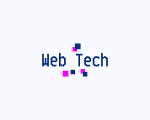 Pixel Tech Retro logo design