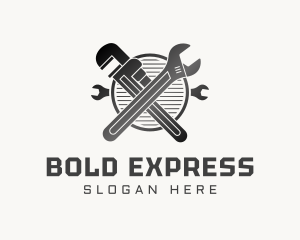 Gradient Wrench Plumbing logo design