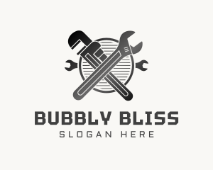 Gradient Wrench Plumbing logo design