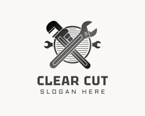 Gradient Wrench Plumbing logo design