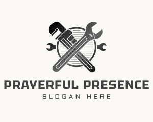 Gradient Wrench Plumbing logo design