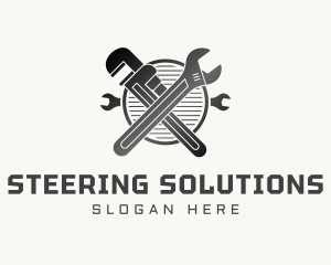 Gradient Wrench Plumbing logo design