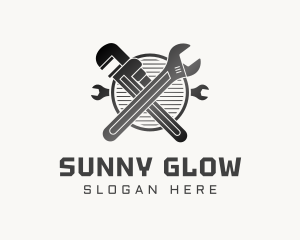 Gradient Wrench Plumbing logo design