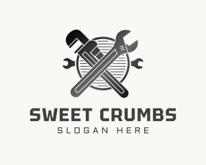 Gradient Wrench Plumbing logo design