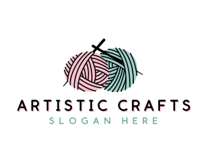 Yarn Craft Knitting logo design