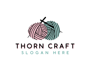 Yarn Craft Knitting logo design