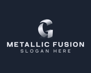 Metal Steel Fabrication Letter G logo design