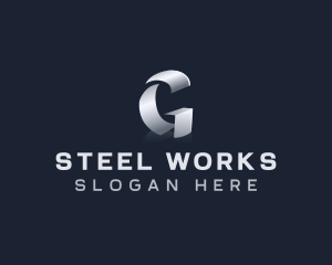 Metal Steel Fabrication Letter G logo