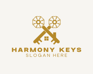 Security Key House logo design