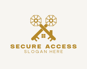 Security Key House logo design