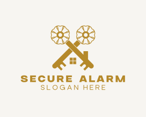 Security Key House logo design