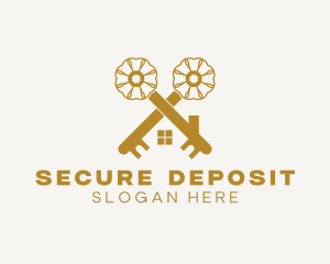 Security Key House logo design