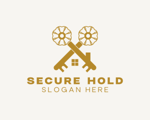 Security Key House logo design