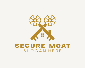 Security Key House logo design