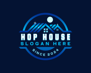 Roof House Construction  logo design