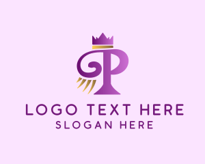 Violet Crown Letter P Logo