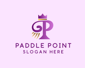 Violet Crown Letter P logo design