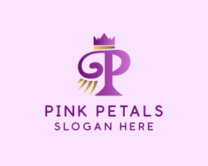 Violet Crown Letter P logo design