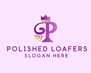 Violet Crown Letter P logo design