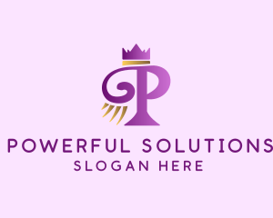 Violet Crown Letter P logo design