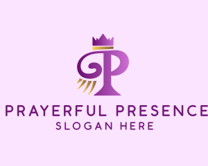 Violet Crown Letter P logo design