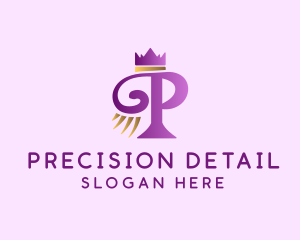 Violet Crown Letter P logo design