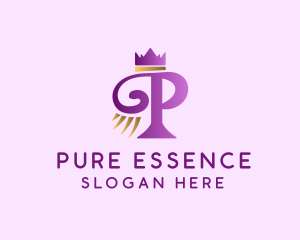 Violet Crown Letter P logo design