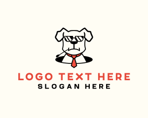 Boss Dog Tie Grooming Logo