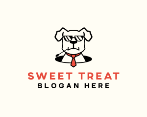 Boss Dog Tie Grooming logo design