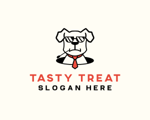 Boss Dog Tie Grooming logo design