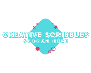 Quirky Doodle Shape logo design