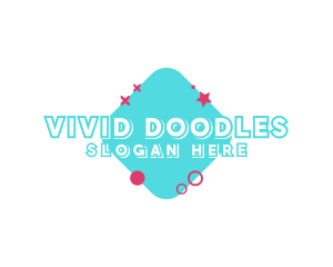 Quirky Doodle Shape logo design