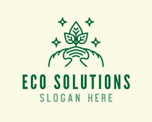 Eco Plant Sprout Agriculture logo design