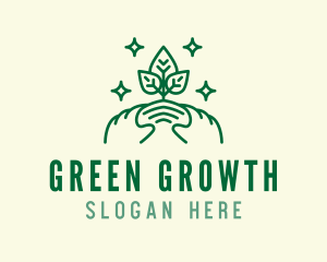 Eco Plant Sprout Agriculture logo design